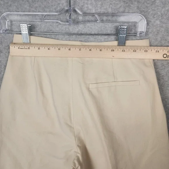 TSE Straight Leg‎ Dress Pants Womens Size 4 Beige 100% Cotton Made in Italy - Picture 3 of 8